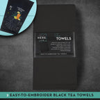OESD Tea Towel Black 20" x 28" - 2 Pack - Sewingmachinesplus.com