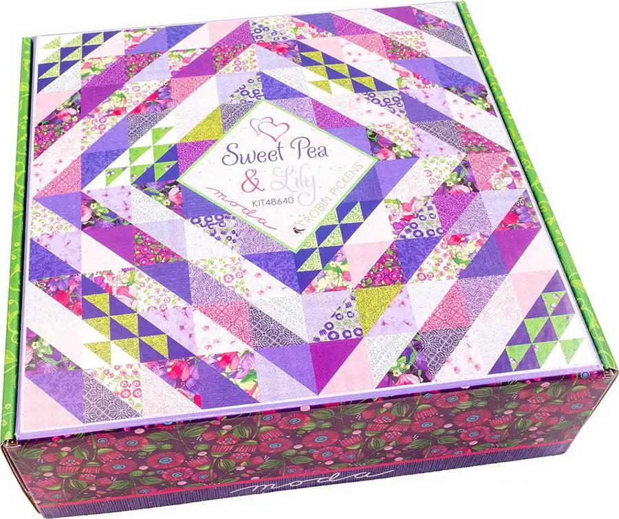 Sweet Pea and Lily Kit Fabric Quilt Kit by Robin Pickens - Sewingmachinesplus.com