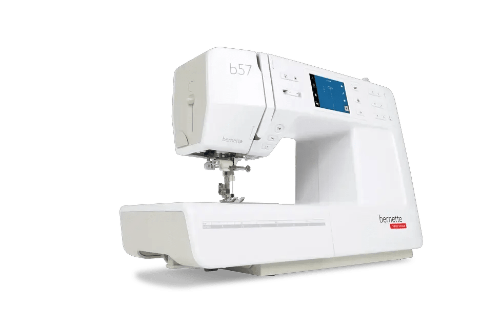 Bernette B57 sewing machine, white with color touchscreen display