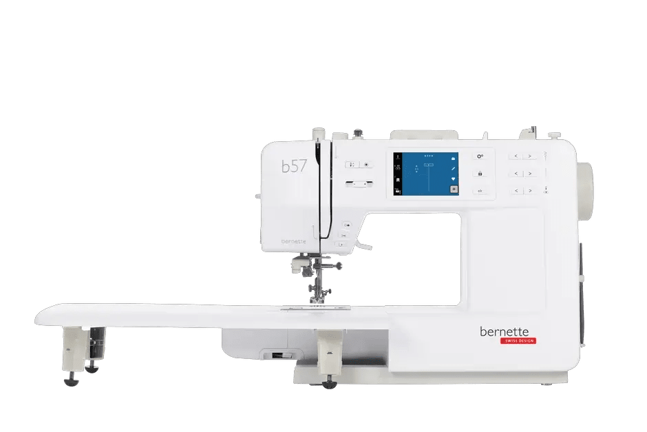 Bernette B57 sewing machine by Bernina, white with touchscreen display