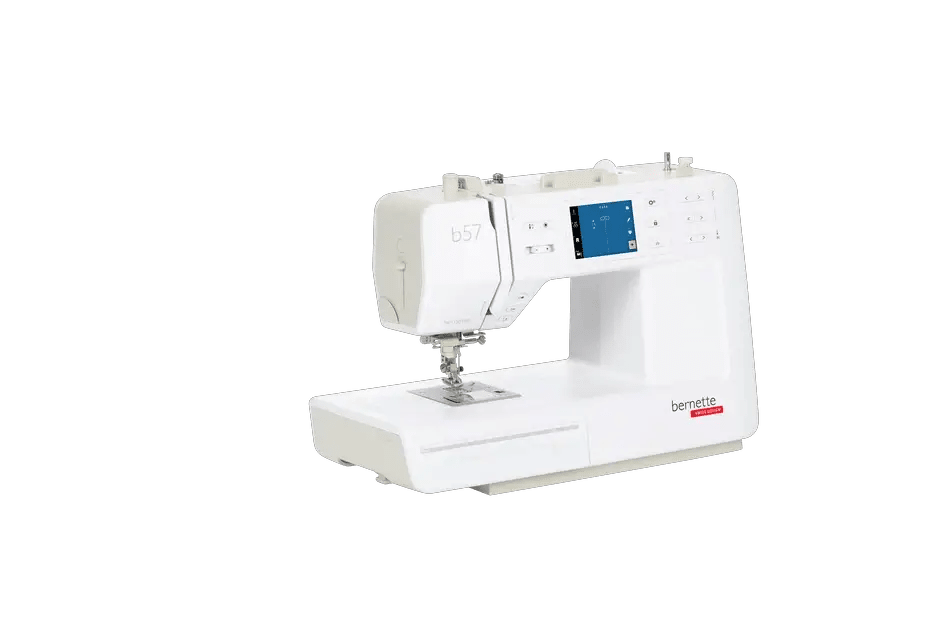 Bernette B57 sewing machine, white with touchscreen display
