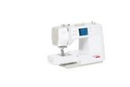 Bernette B57 sewing machine, white with touchscreen display; bernette logo visible