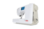 Bernette B59 sewing and embroidery machine, white with touchscreen display and bernette logo, side panels.