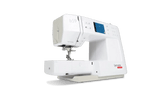 Bernette B59 sewing and embroidery machine, white with blue touchscreen display