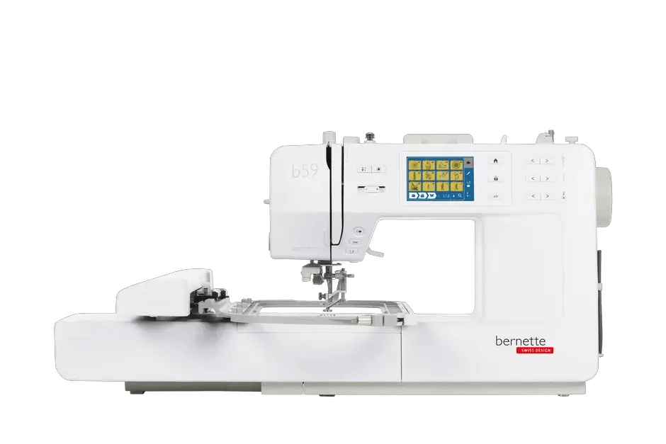 Bernette B59 sewing and embroidery machine, white with touchscreen display by Bernina
