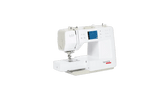 Bernette B59 sewing and embroidery machine, white with blue touchscreen display by Bernina