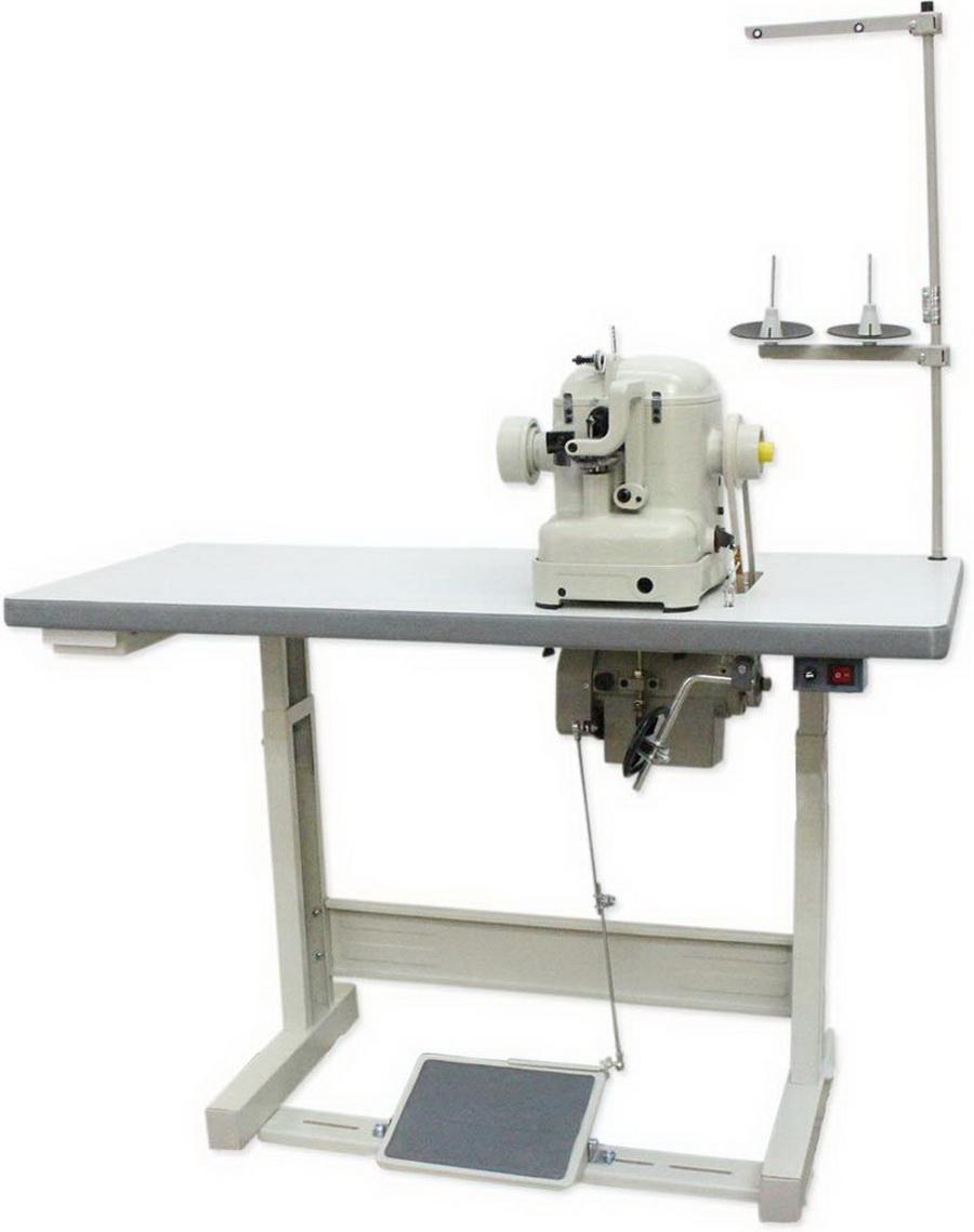 Techsew 602 Heavy Fur Industrial Sewing Machine with Assembled Table & Servo Motor - Sewingmachinesplus.com