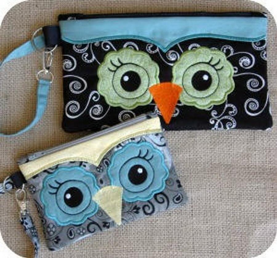 Embroidery Garden Owl Wristlet and Purse Set - Sewingmachinesplus.com
