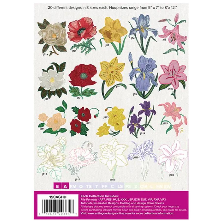 Anita Goodesign Realistic Flowers 150AGHD