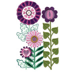 Anita Goodesign Fantasy Floral embroidery design featuring purple and pink flowers with green leaves