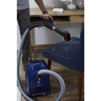 Riccar Prima Canister Vacuum Navy Blue Metallic With Premium Tandem Air Power Nozzle With Charcoal Hepa Bags - Sewingmachinesplus.com