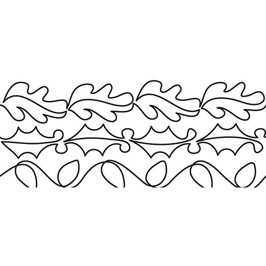 Groovy Board - 10in. Seasoned Leaves Border Quilting Template - Sewingmachinesplus.com