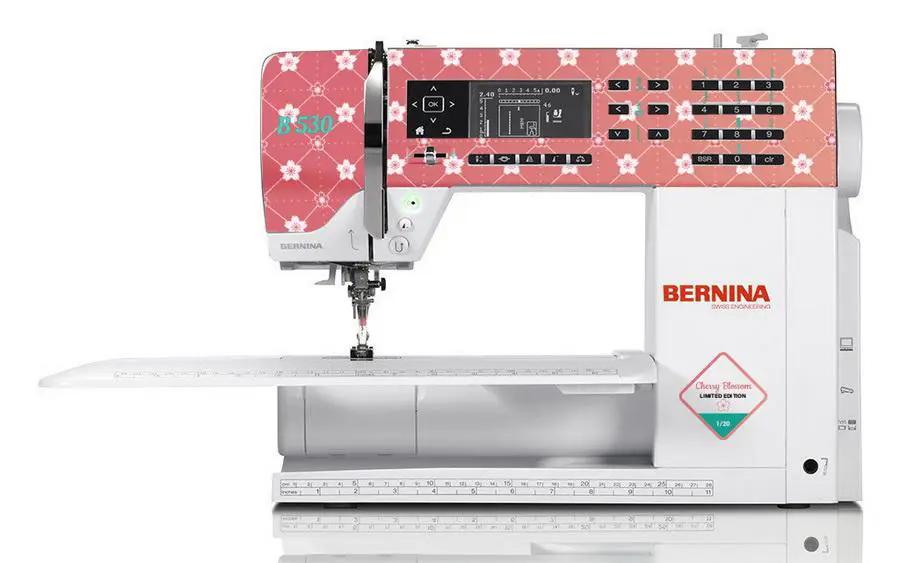 Bernina 530 sewing machine, Cherry Blossom Limited Edition with pink floral top and white body