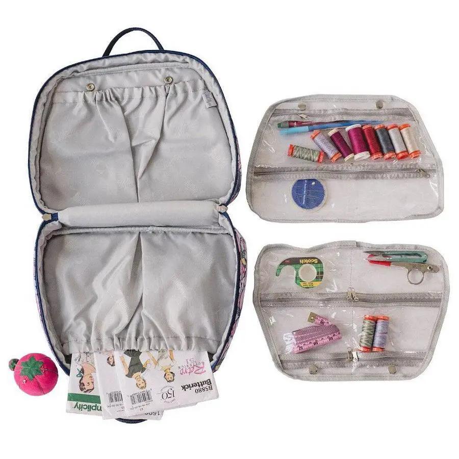 Bluefig Quilters Caboodle: Fat Quarter Bag, Thread Carrier and Satchel - Maisy - Sewingmachinesplus.com