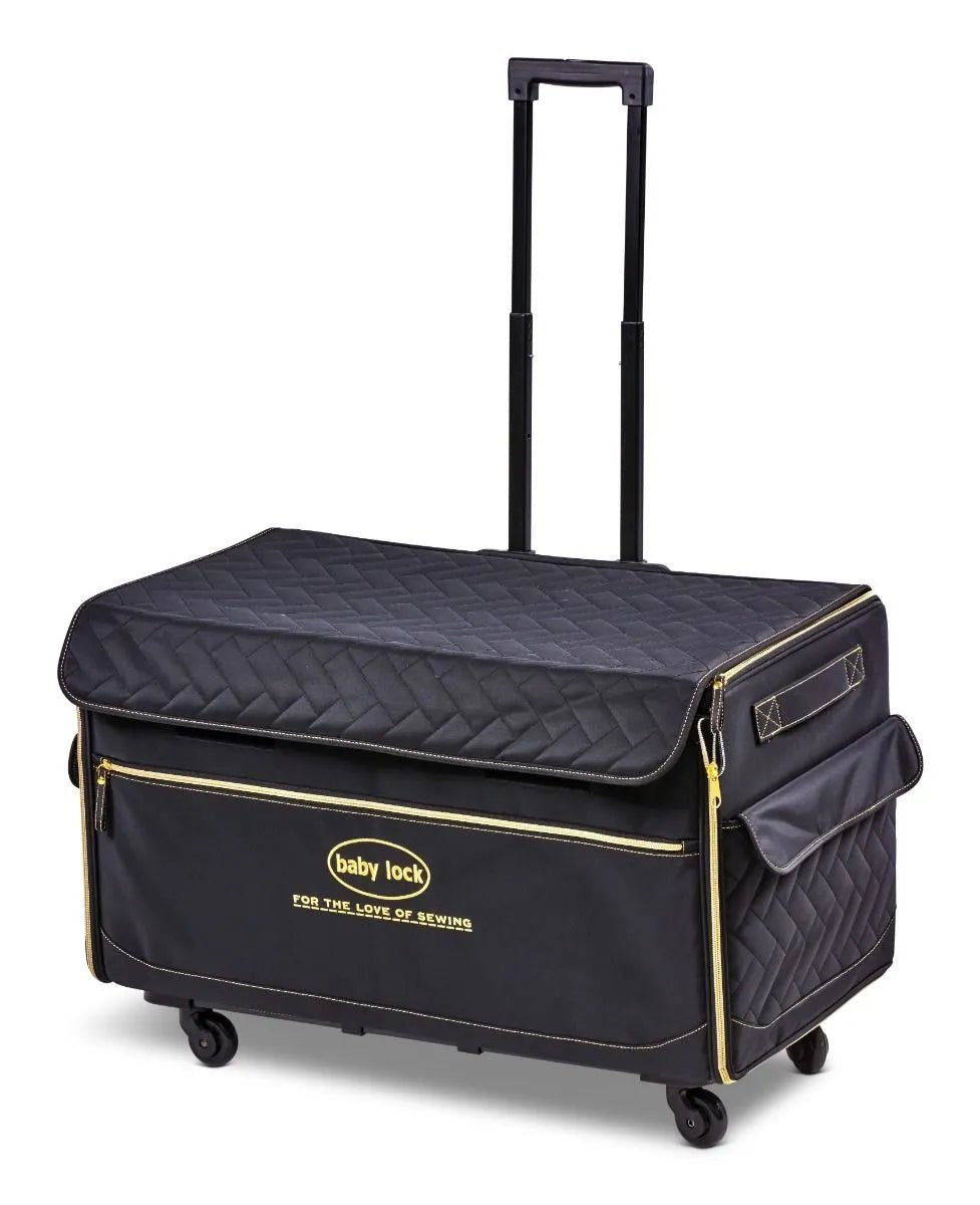 Baby Lock XL Quilted Black Trolley With Embroidery Arm Case - Sewingmachinesplus.com