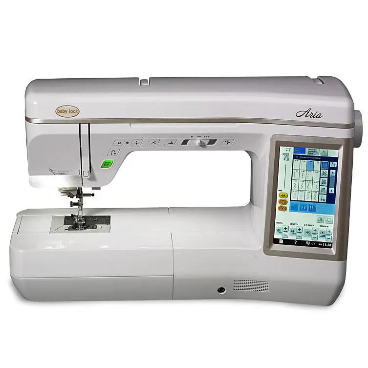 Baby Lock Aria sewing and quilting machine, white with touchscreen display