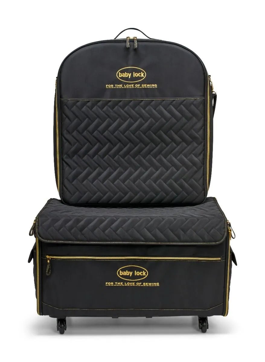 Baby Lock XL Quilted Black Trolley With Embroidery Arm Case - Sewingmachinesplus.com