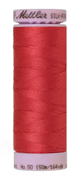Mettler Silk-Finish thread spool, Blossom color cotton, 50 wt, 164 yd / 150 m, box of 5.