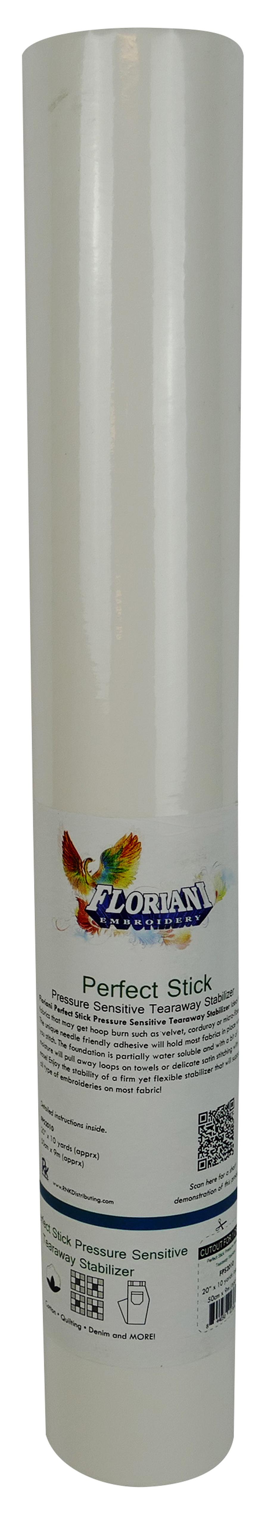 Floriani Perfect Stick Pressure Sensitive Stabilizer, 20 in x 10 yds