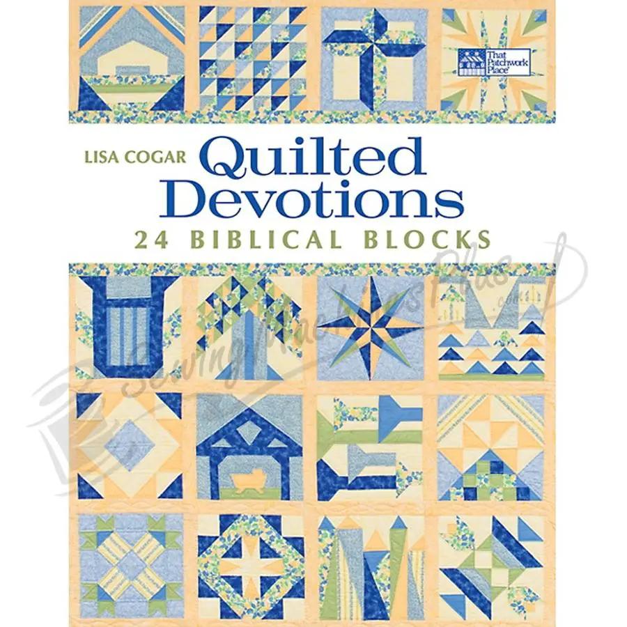 Quilting book Quilted Devotions: 24 Biblical Blocks by Lisa Cogar, Martingale & Company, blue and yellow cover