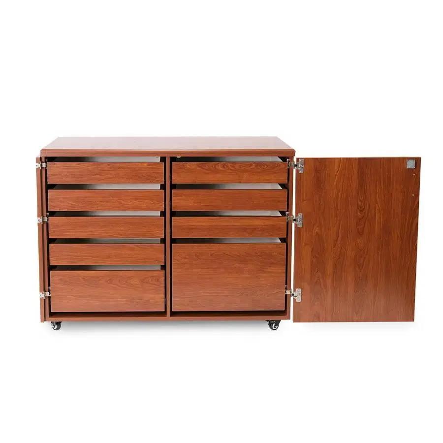 Kangaroo Sewing Furniture Dingo II and Aussie II Bundle Cabinet Set (Teak) - Sewingmachinesplus.com