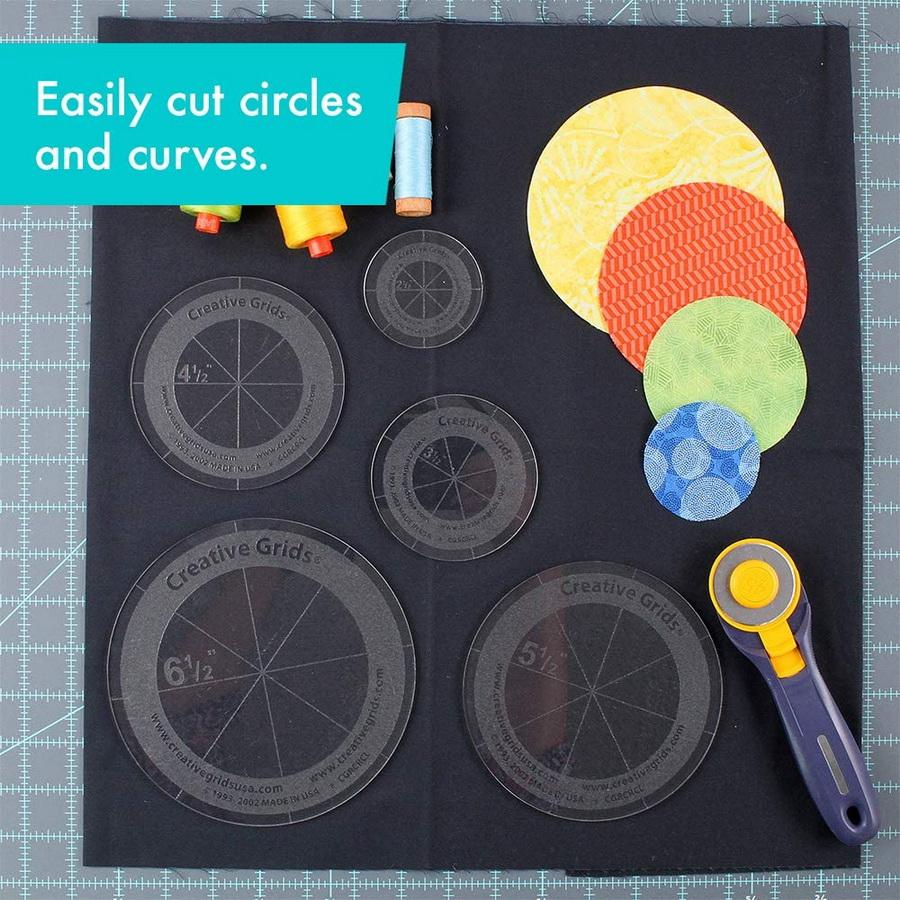Creative Grids Quilting Ruler Circles (5 Discs with Grips)