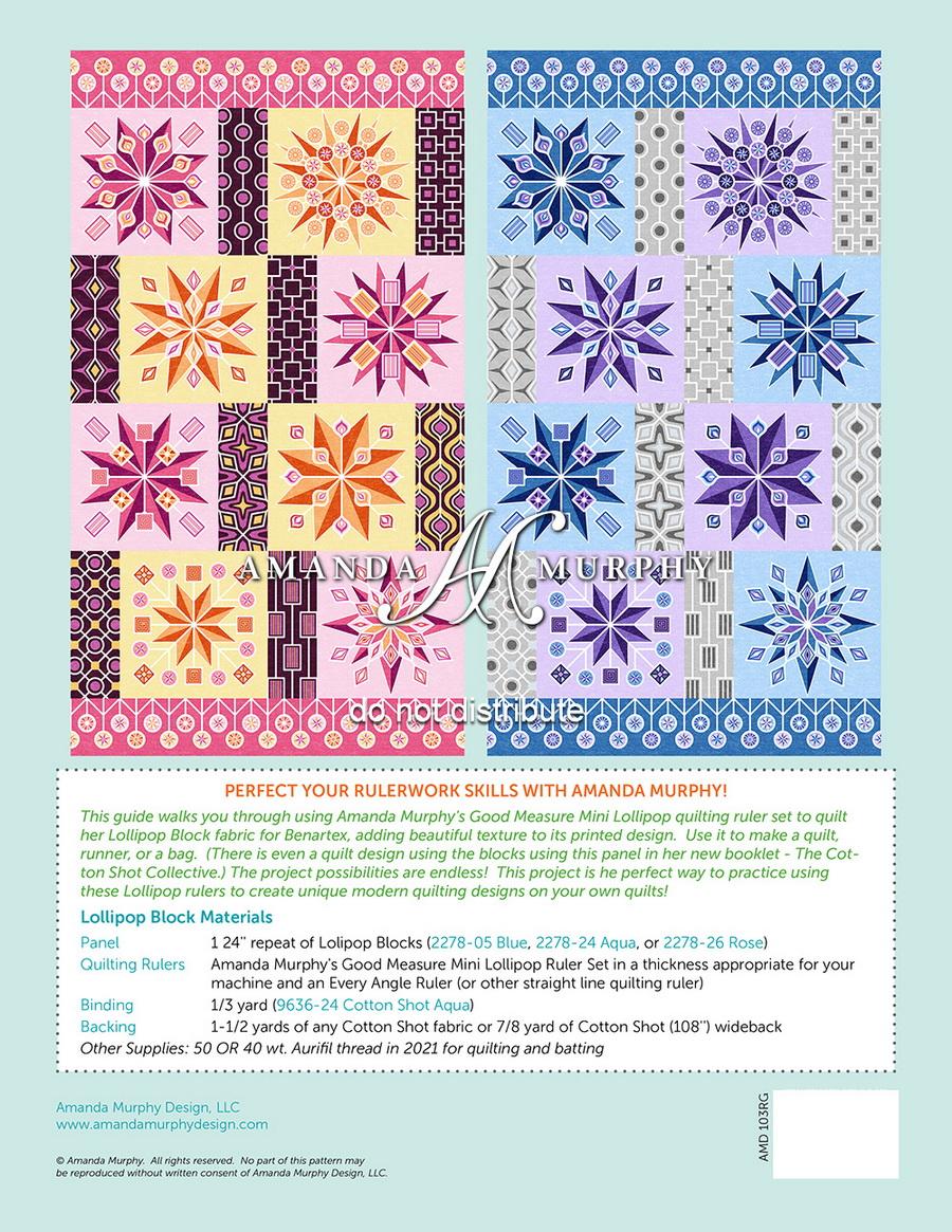 Lollipop Blocks Ruler Panel Guide by Amanda Murphy - Sewingmachinesplus.com