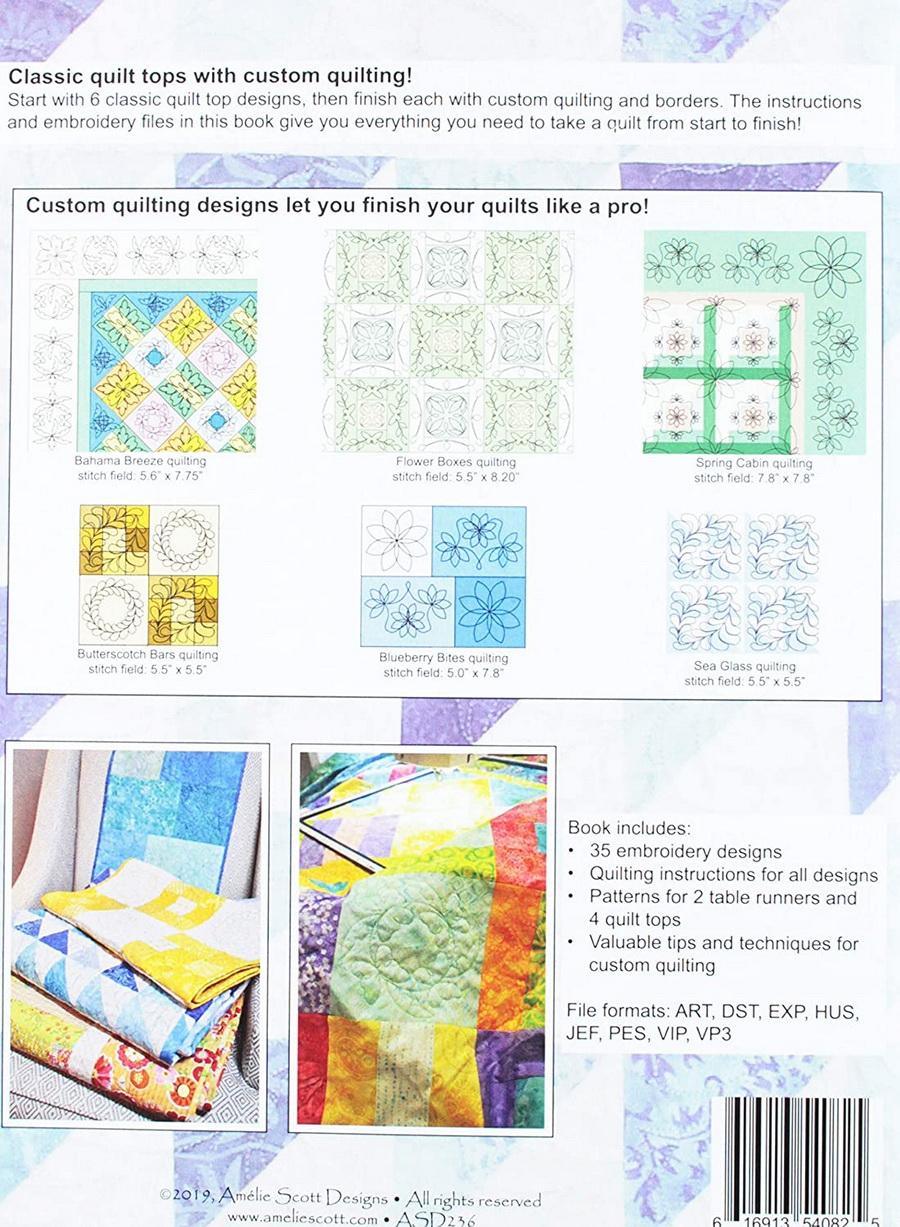Amelie Scott Designs Custom Quilting On Your Embroidery Machine Book - Sewingmachinesplus.com