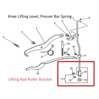 Consew 255 RB S/N lifting Rod roller Bracket (10717C) - Sewingmachinesplus.com