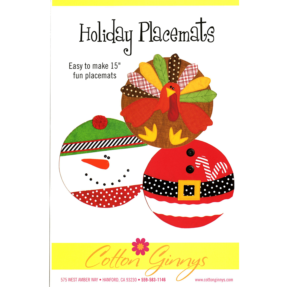 Holidays Placemats (HY166) - Sewingmachinesplus.com