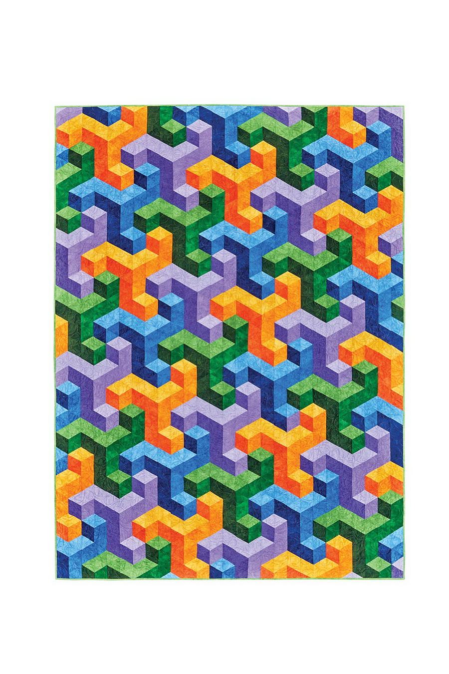 Stunning 3 - D Quilts Simplified: Create Dimension with Color, Value & Geometric Shapes - Sewingmachinesplus.com