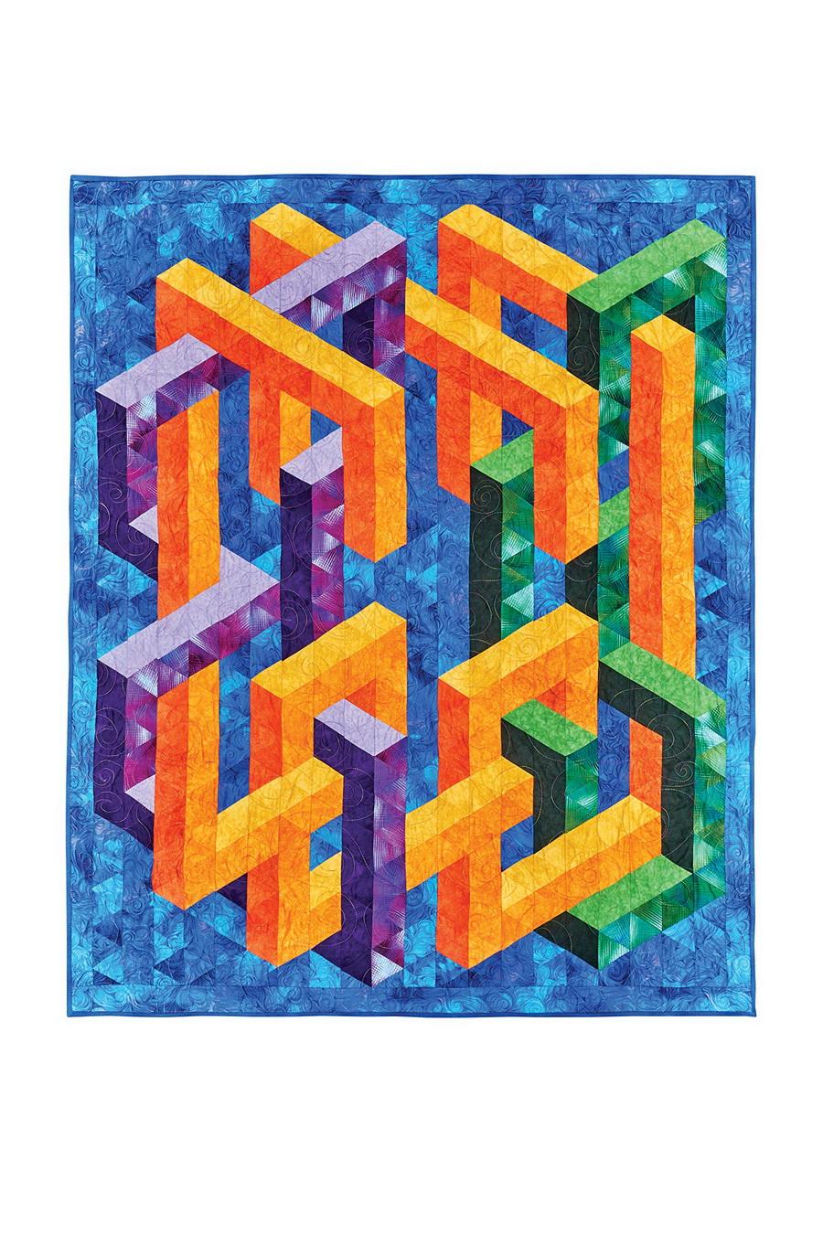 Stunning 3 - D Quilts Simplified: Create Dimension with Color, Value & Geometric Shapes - Sewingmachinesplus.com