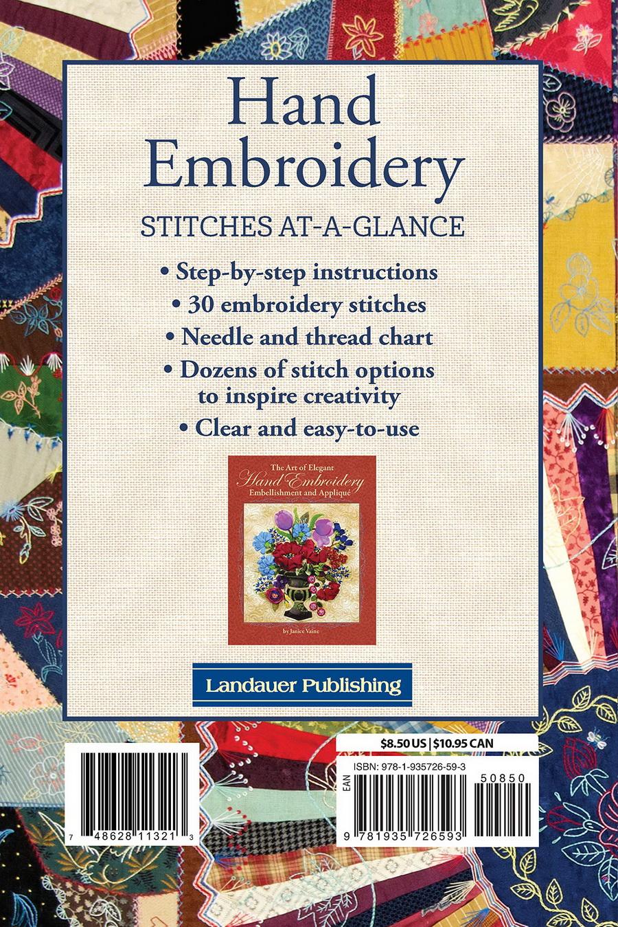 Hand Embroidery Stitches At-A-Glance