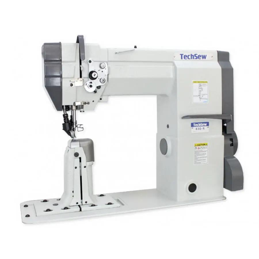 Techsew 830 - R Post Bed Top and Bottom Roller Feed Industrial Sewing Machine with Assembled Table and Motor - Sewingmachinesplus.com