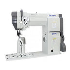 Techsew 830 - R Post Bed Top and Bottom Roller Feed Industrial Sewing Machine with Assembled Table and Motor - Sewingmachinesplus.com