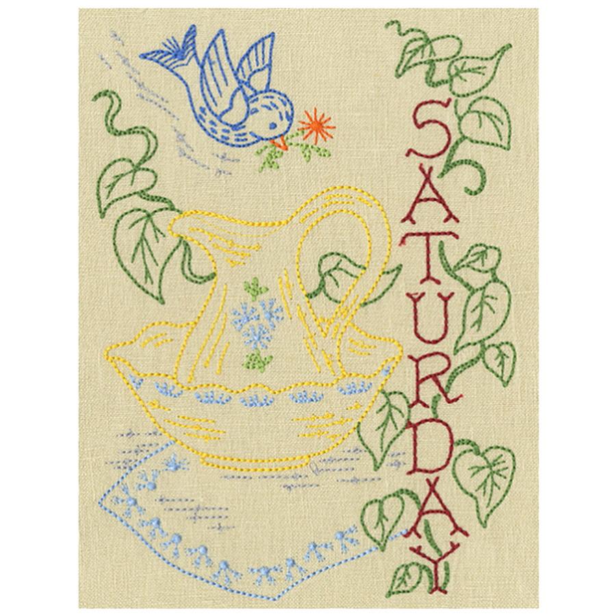 Anita Goodesign Antique Days of the Week Mini Collection (35 Designs) - Sewingmachinesplus.com