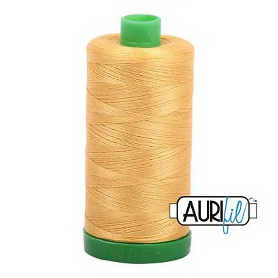 Aurifil Cotton Mako Thread 40wt 1000m Box of 6 SPUN GOLD - Sewingmachinesplus.com