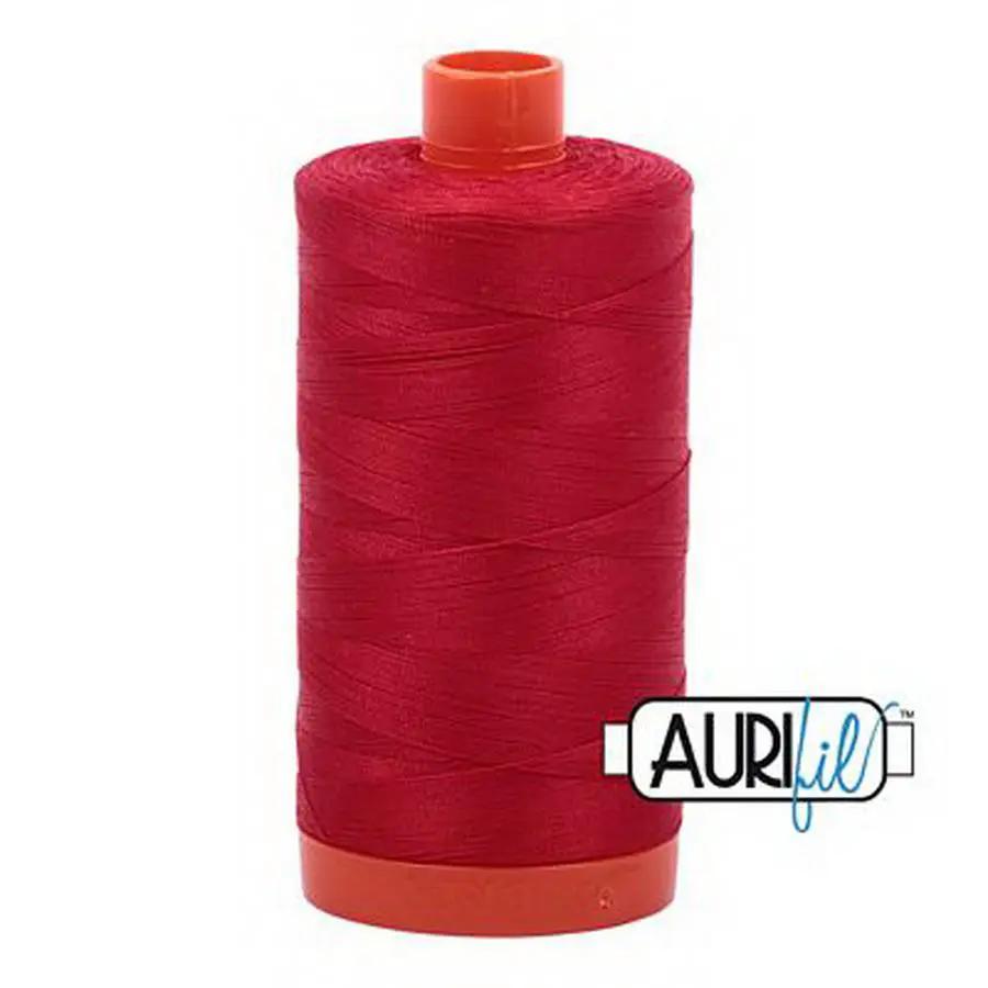 Aurifil Cotton Mako Thread 50wt 1300m Box of 6 RED - Sewingmachinesplus.com