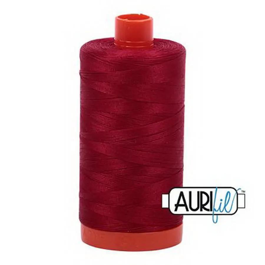 Aurifil Cotton Mako Thread 50wt 1300m Box of 6 RED WINE - Sewingmachinesplus.com