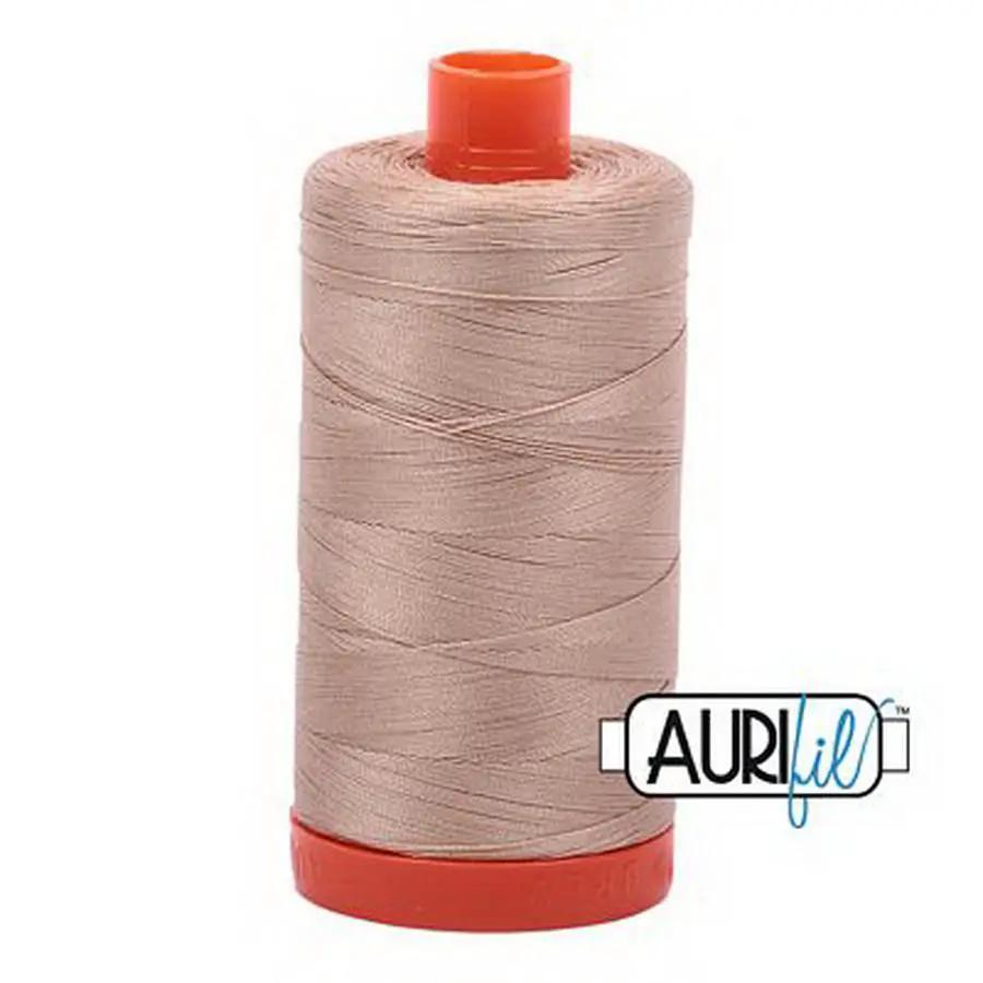 Aurifil Cotton Mako Thread 50wt 1300m Box of 6 BEIGE - Sewingmachinesplus.com