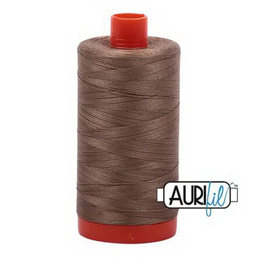 Aurifil Cotton Mako Thread 50wt 1300m Box of 6 SANDSTONE - Sewingmachinesplus.com