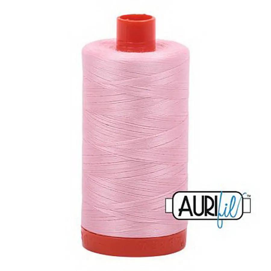 Aurifil Cotton Mako Thread 50wt 1300m Box of 6 BABY PINK - Sewingmachinesplus.com