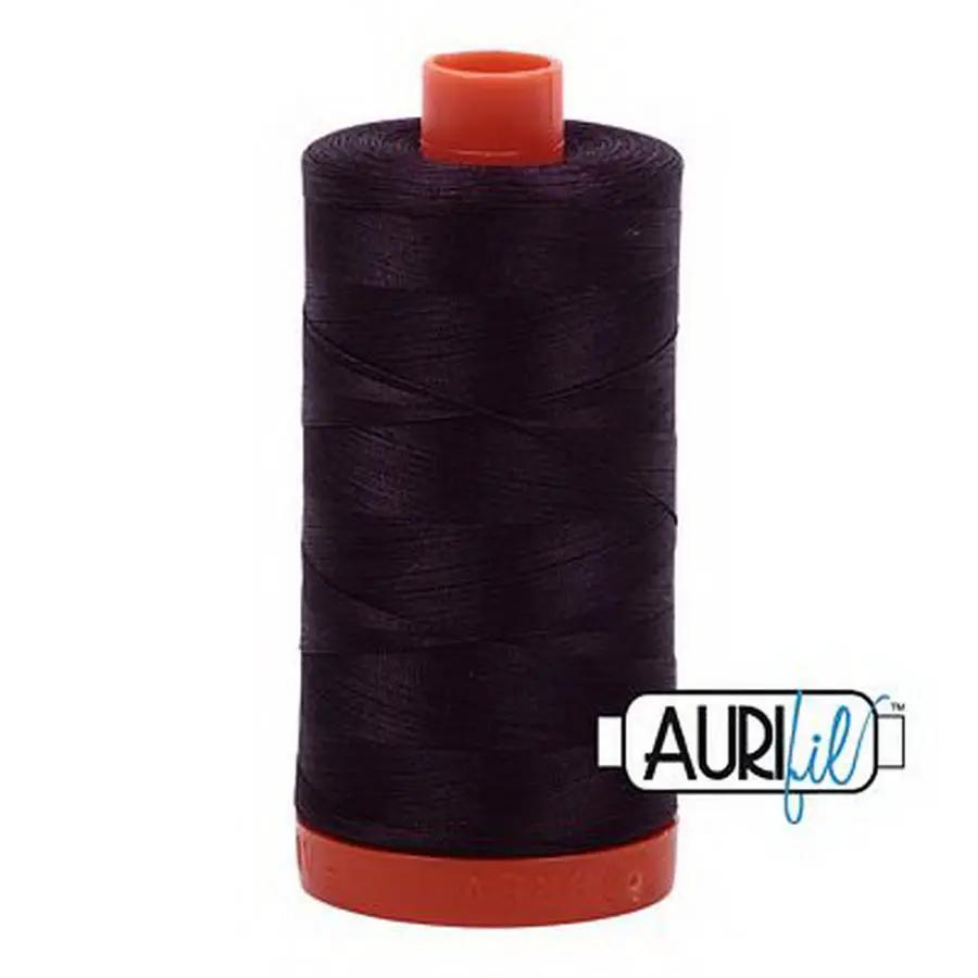 Aurifil Cotton Mako Thread 50wt 1300m Box of 6 AUBERGINE - Sewingmachinesplus.com
