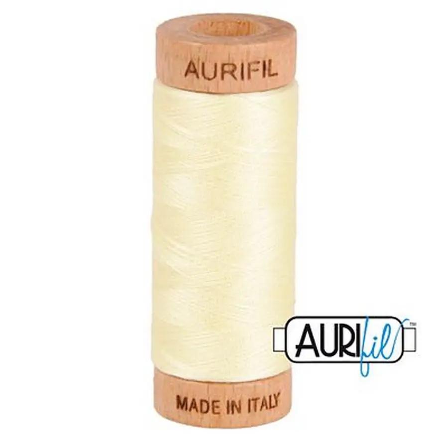 Cotton Mako Thread 80wt 280m LIGHT LEMON - Sewingmachinesplus.com