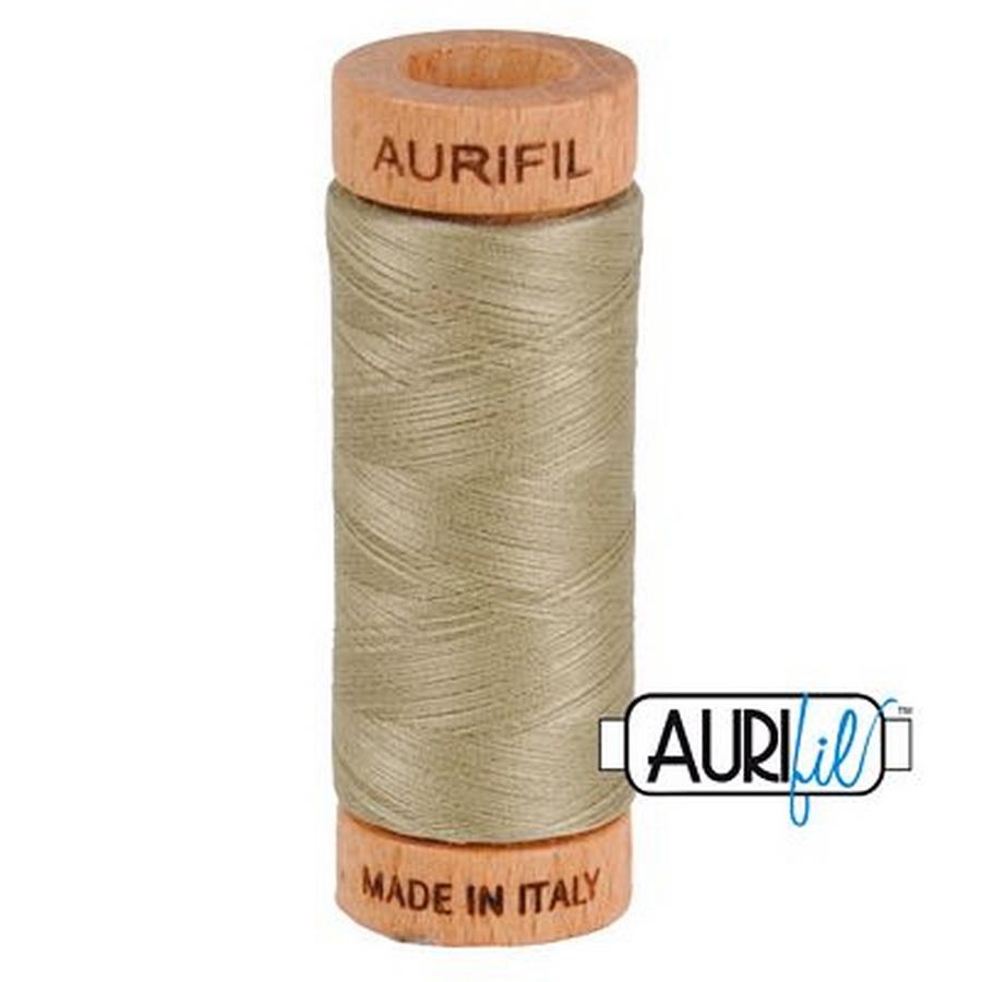Aurifil Cotton Mako Thread 80wt 280m LIGHT KHAKI GREEN - Sewingmachinesplus.com