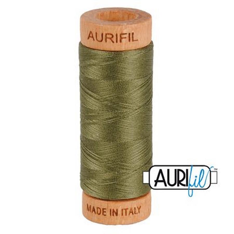 Cotton Mako Thread 80wt 280m ARMY GREEN - Sewingmachinesplus.com