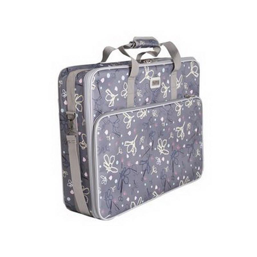 Tutto X - Large Emb Project Bag Silver with Daisies - Sewingmachinesplus.com
