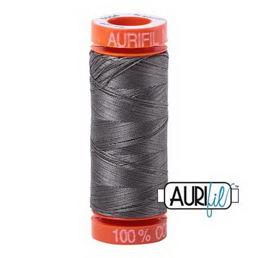 Aurifil Cotton Mako 50wt 200m Pack of 10 GRAY SMOKE - Sewingmachinesplus.com