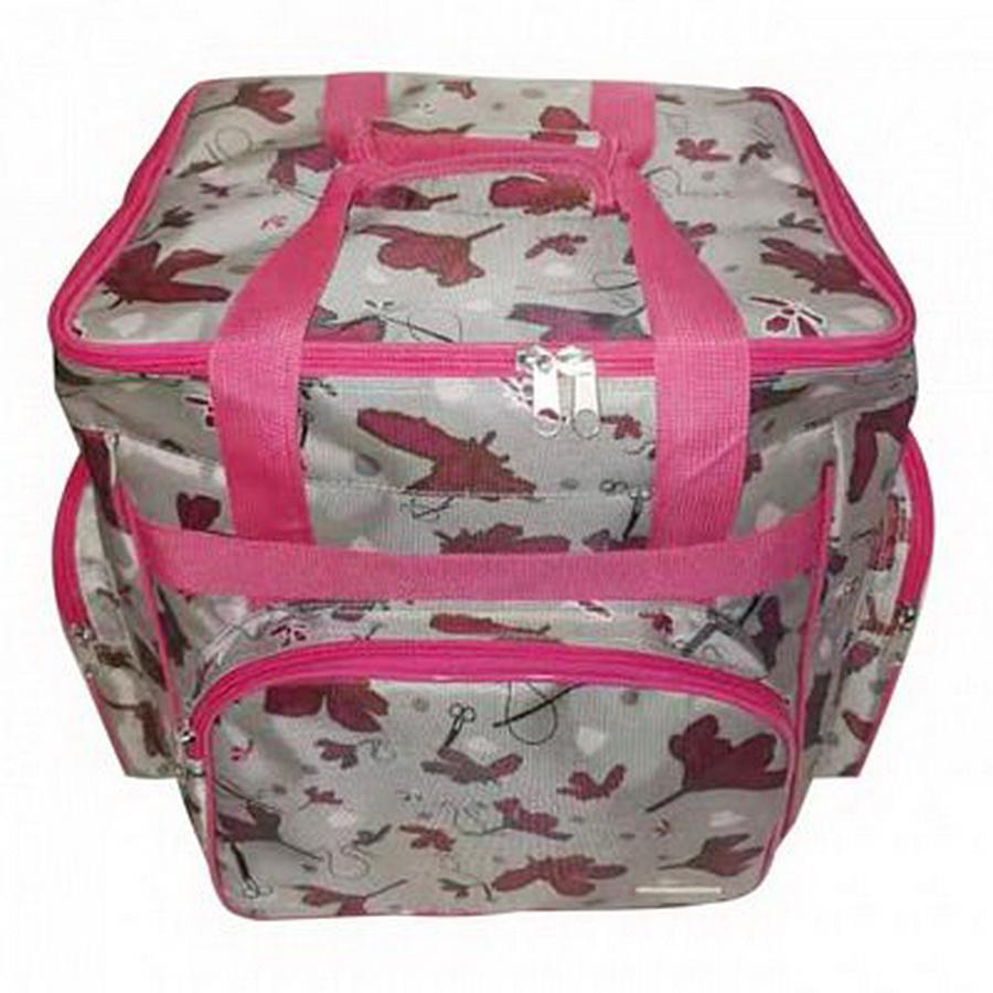 Tutto Serger Accessory Bag with Daisies - Pink - Sewingmachinesplus.com