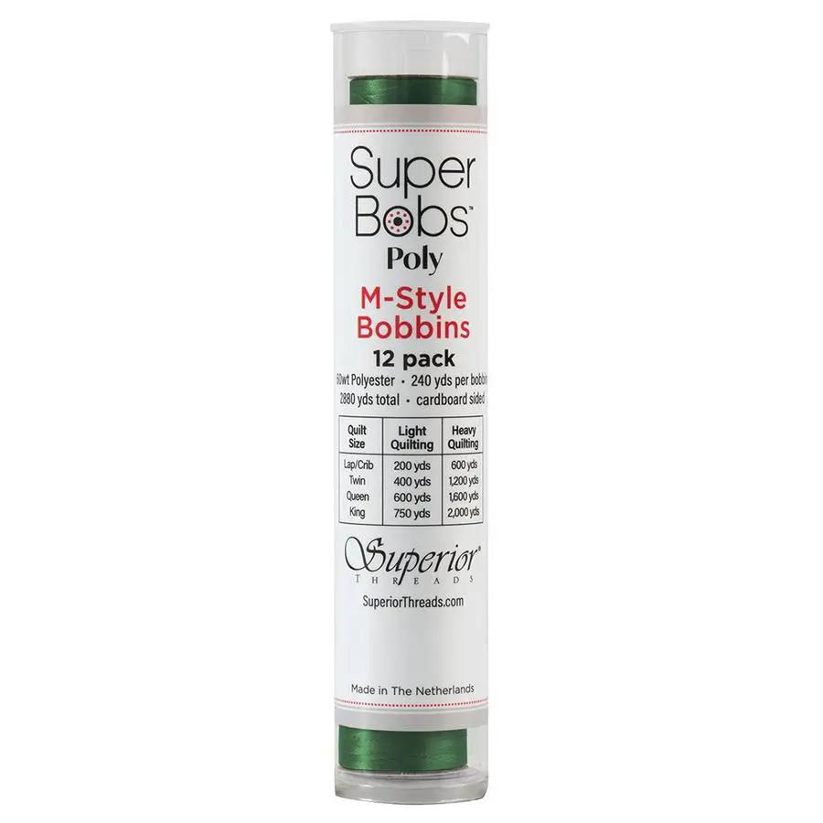 Super Bobs Poly 12pk M - Style - Green - Sewingmachinesplus.com